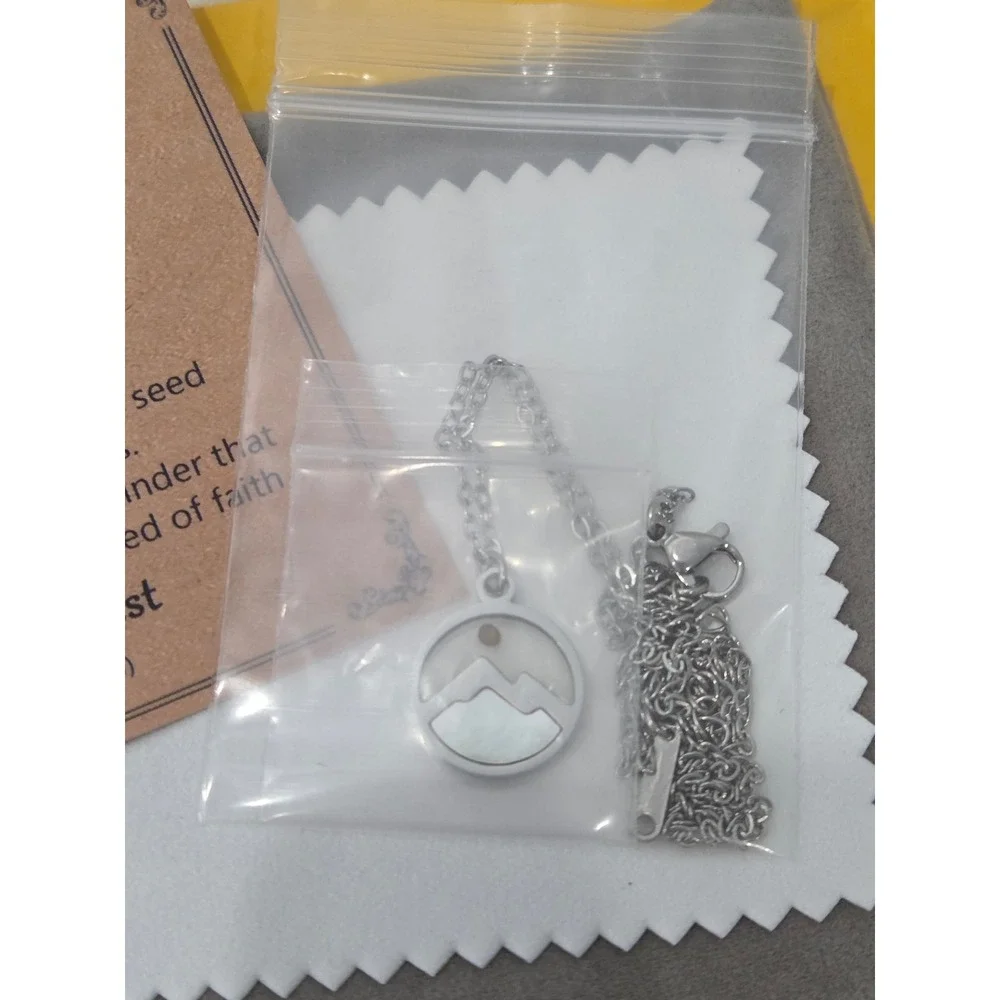 Baptism Mustard Seed Mountain Necklace Faith Religious Gift‎ Matthew 17:20